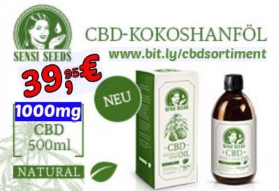 Hanf CBD Öl Cannabis 1000MG 40€ XXXL Big Bottle