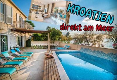 Supetar KROATIEN Ferien Villa mit Pool direkt am Meer