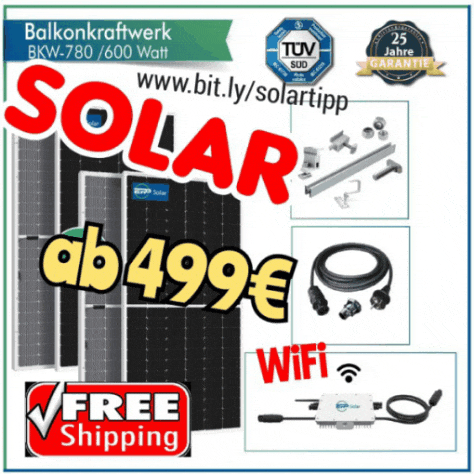 Dein eigener Strom ❗Mini-SOLAR-Anlage ab 499€ steckerfertig 💥