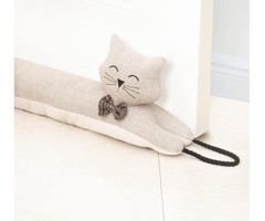 Dekorativer Zugluftstopper - Khaki Katze