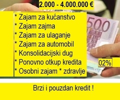 Darlehens-, Kredit- und Finanzhilfeangebot