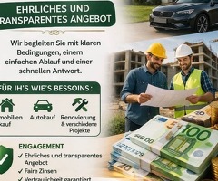 expertenmakler für Bankkredite und Investitionen für Bauunternehmer und Immobilienbesitzer